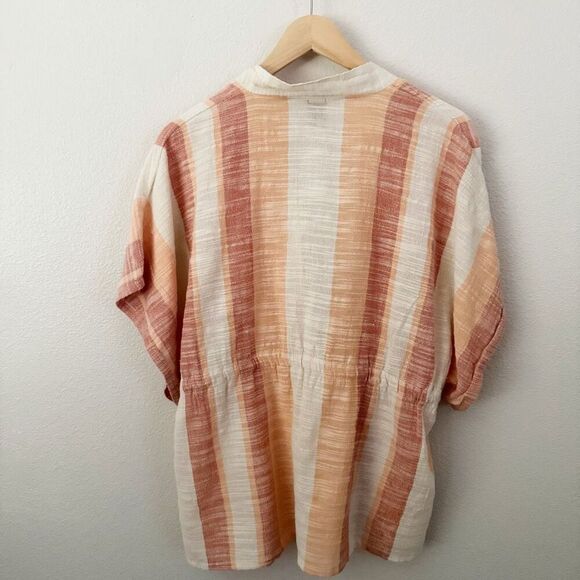 VINCE CAMUTO | Orange Tangerine Beige Cream Kimono Tie Cardigan Wrap | OSFM - Picture 5 of 7